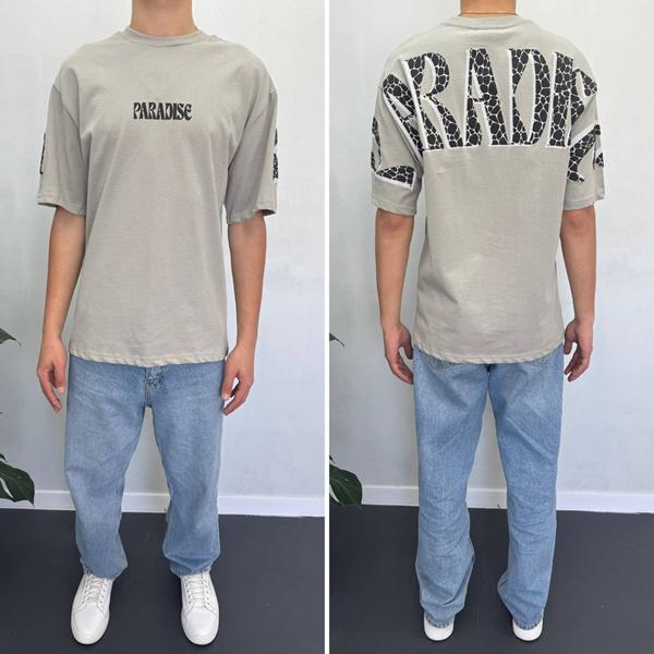 Футболка i8denim (S-XL) 90556 grey (лето)