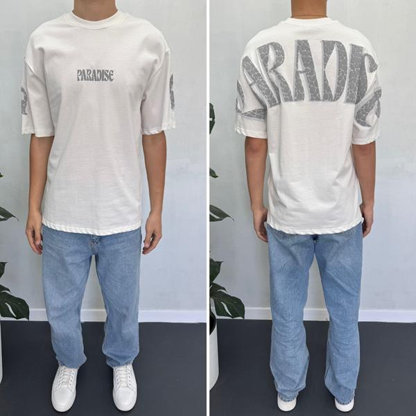 Футболка i8denim (S-XL) 90556 white (лето)