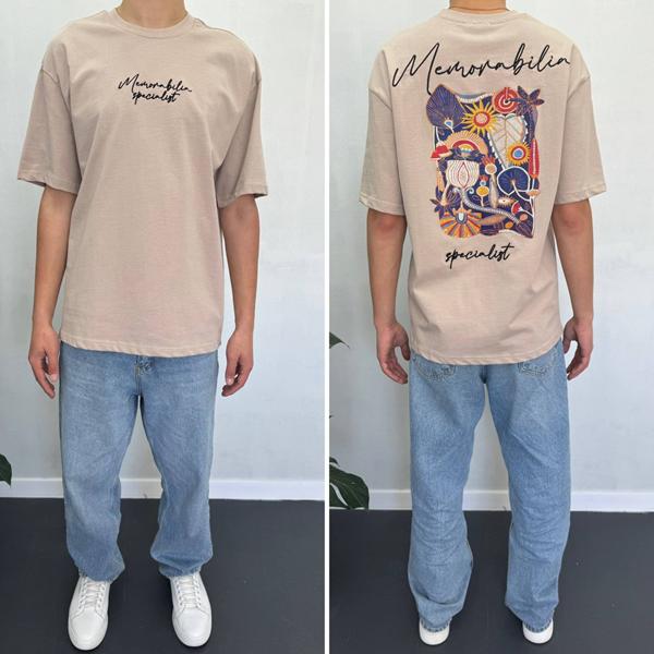 Футболка i8denim (S-XL) 90560 beige (лето)