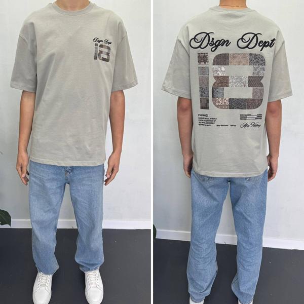 Футболка i8denim (S-XL) 90583 grey (лето)