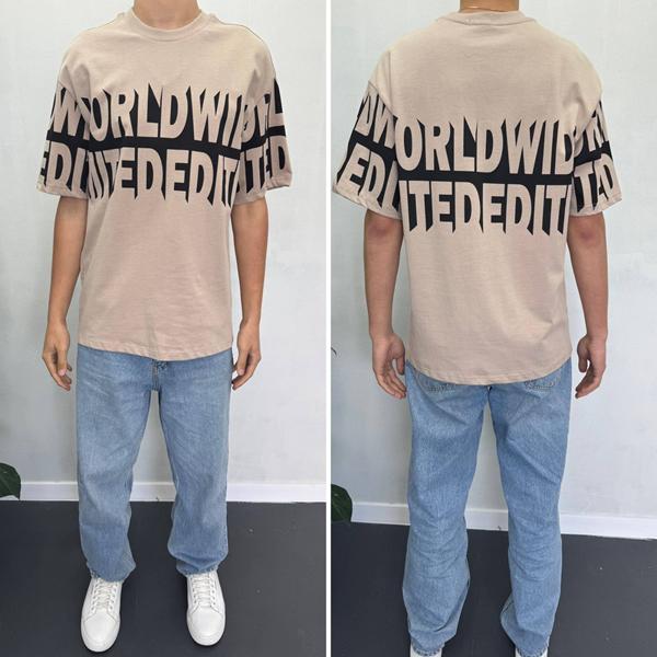 Футболка i8denim (S-2XL) 90571 beige (лето)