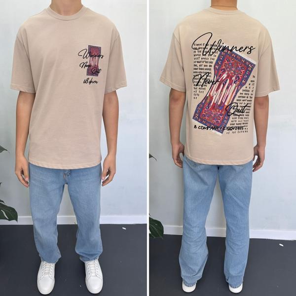 Футболка i8denim (S-2XL) 90579 beige (лето)