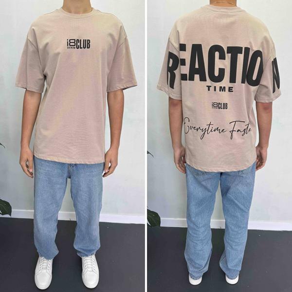 Футболка i8denim (S-2XL) 90557 beige (лето)