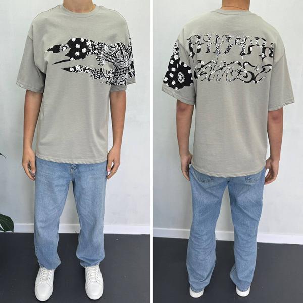 Футболка i8denim (S-2XL) 90567 grey (лето)