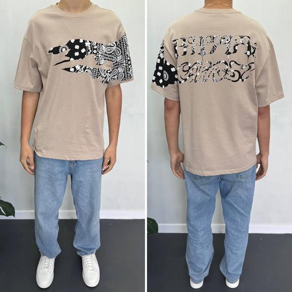 Футболка i8denim (S-2XL) 90567 beige (лето)