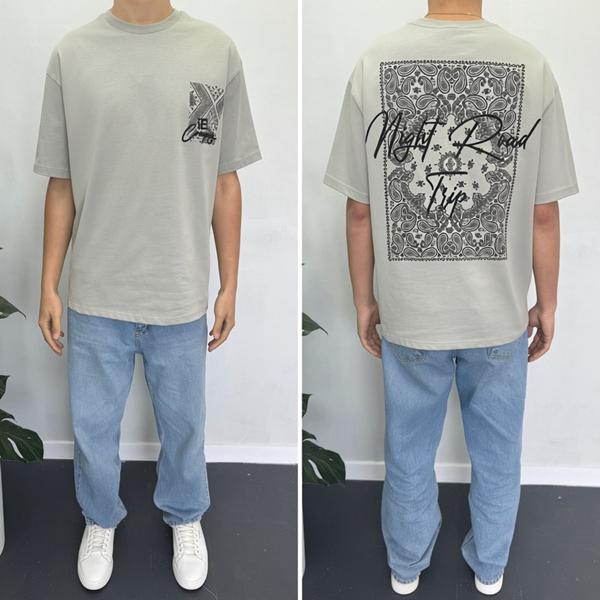 Футболка i8denim (S-2XL) 90583-0 grey (лето)