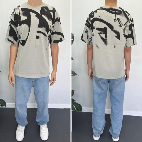Футболка i8denim (S-2XL) 90569 grey (лето)