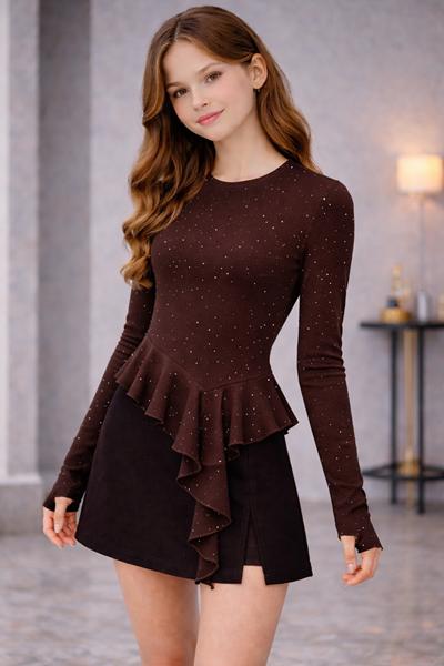 Свитер Karolina (34-42) KR546 brown (деми)