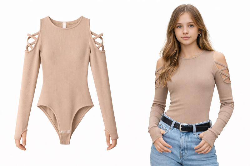 Боди Karolina (34-42) KR613 beige (деми)