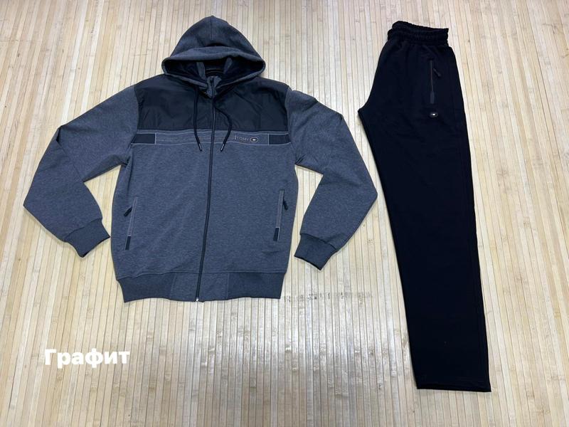 Костюм спорт Navas (L-3XL) NV1201 d.grey (деми)