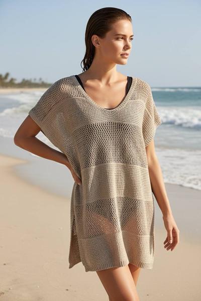 парео DFK (one size) 1-813 beige (лето)