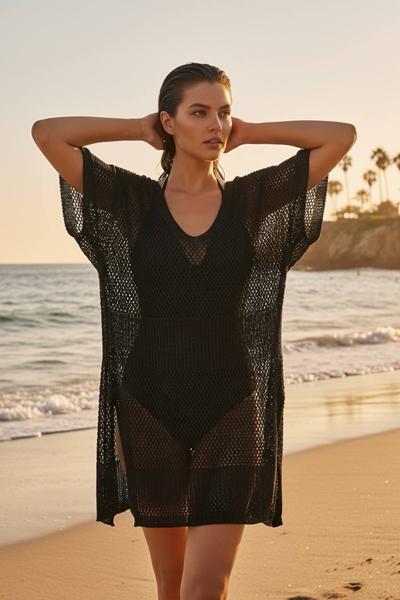 парео DFK (one size) 1-813 black (лето)