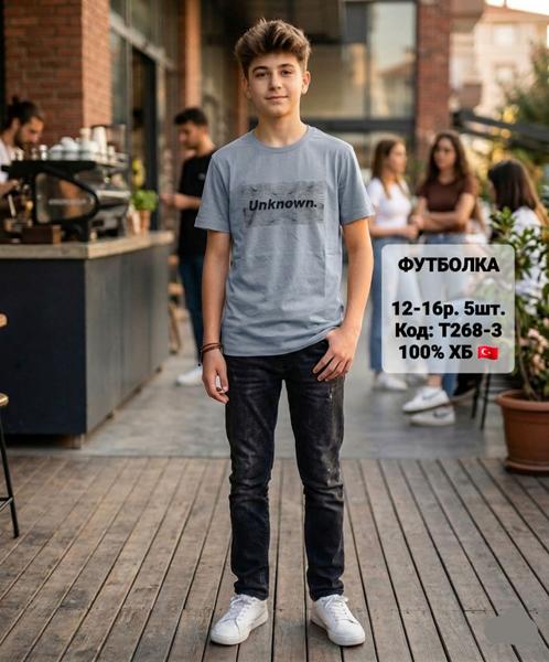 Футболка iBamBino (152-176) T268-3 grey (лето)