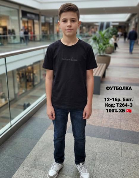 Футболка iBamBino (152-176) T264-3 black (лето)