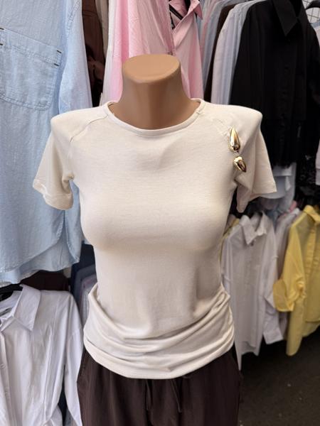 Футболка New Season (S-L) F003 beige (лето)