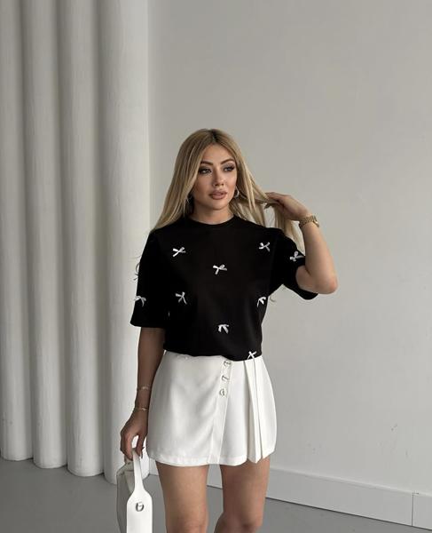 Футболка New Season (S-L) F008 black (лето)