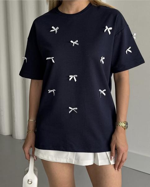 Футболка New Season (S-L) F008 navy (лето)