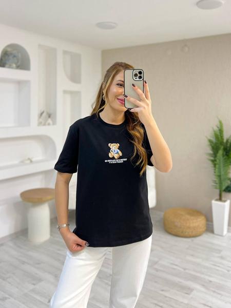 Футболка New Season (S-L) F009 black (лето)
