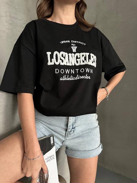 Футболка New Season (S-L) F010 black (лето)