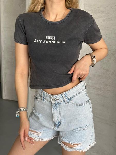 Футболка New Season (S-L) F017 d.grey (лето)
