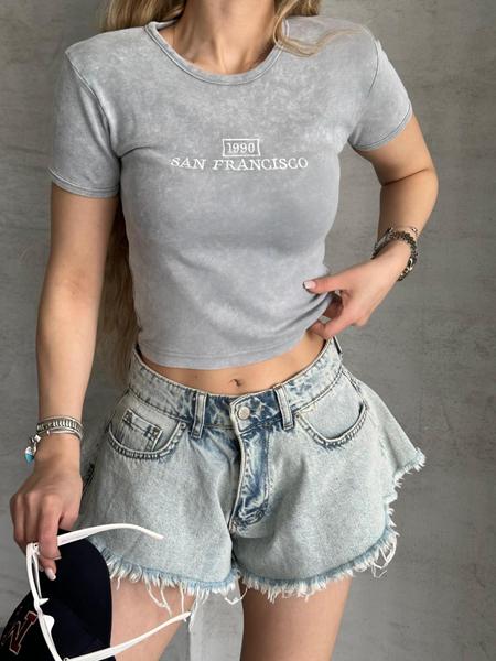 Футболка New Season (S-L) F017 grey (лето)