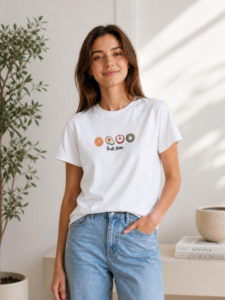 Футболка New Season (S-L) F020 white (лето)