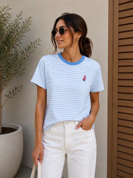 Футболка New Season (S-L) F022 l.blue (лето)