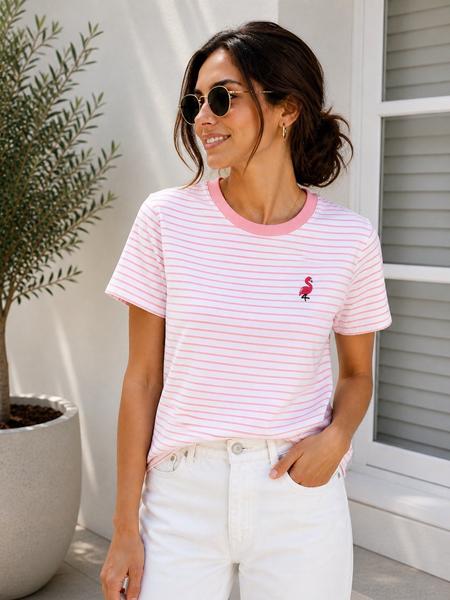 Футболка New Season (S-L) F022 pink (лето)