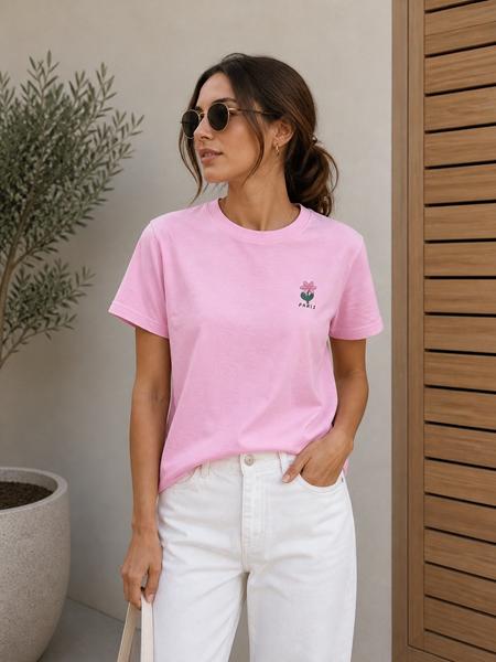 Футболка New Season (S-L) F023 pink (лето)