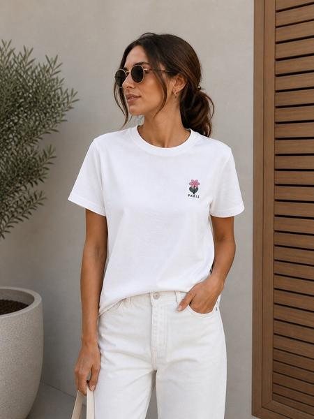 Футболка New Season (S-L) F023 white (лето)