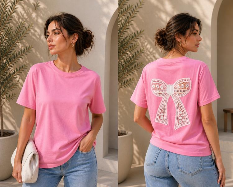 Футболка New Season (S-L) F027 pink (лето)