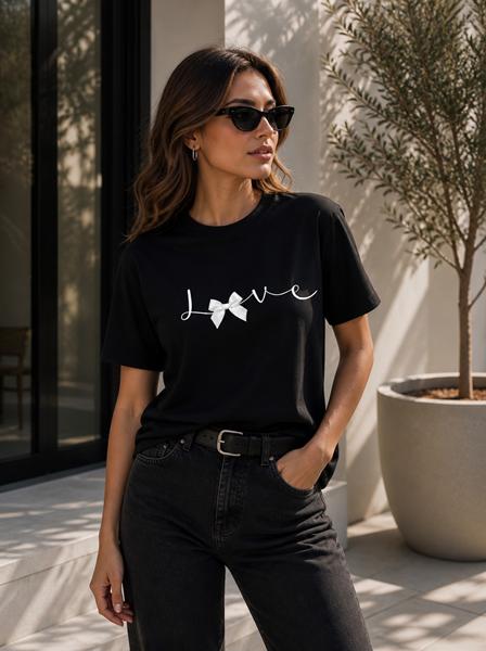 Футболка New Season (S-L) F028 black (лето)