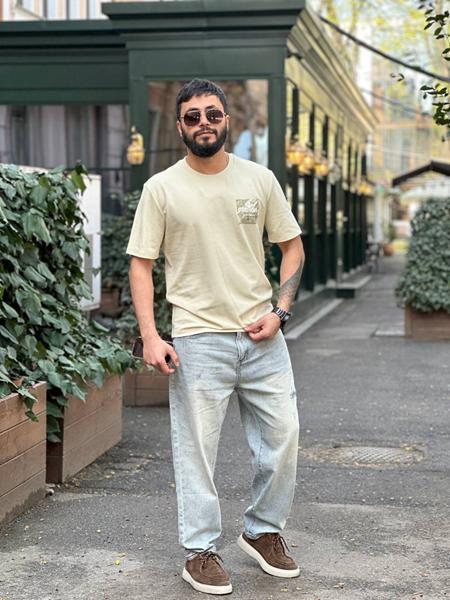 Футболка Balami (L-3XL) BL166 beige (лето)