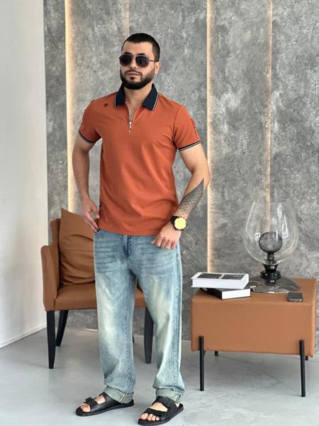 Футболка Balami (L-3XL) BL37 orange (лето)