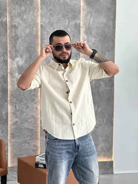 Рубашка Balami (L-3XL) BL59 l.beige (лето)