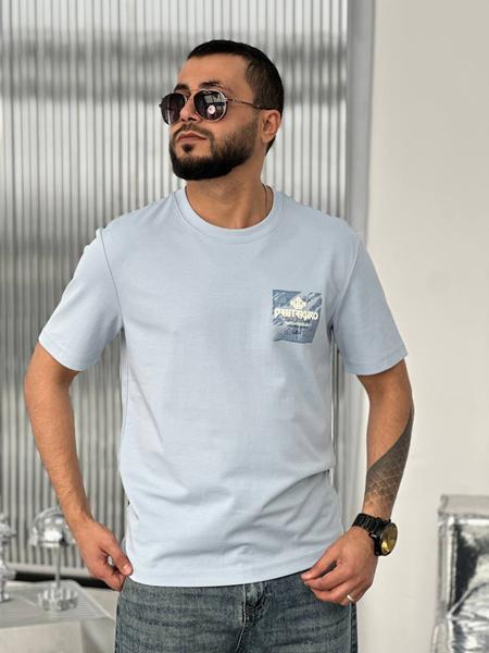 Футболка Balami (L-3XL) BL7 l.blue (лето)
