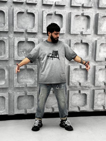 Футболка Balami (M-3XL) BL73 grey (лето)