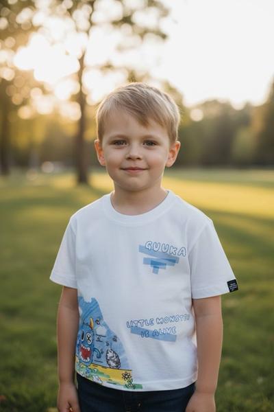 Футболка Delfinka (110-150) 6036 white (лето)