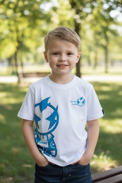 Футболка Delfinka (110-150) 6051 white (лето)