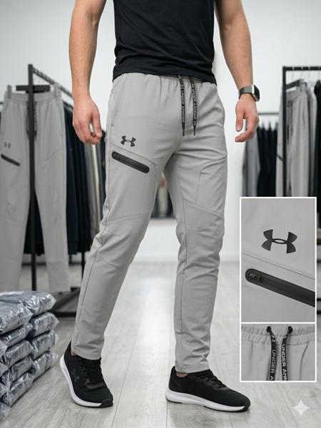 Штаны спорт Moranny (S-2XL) MR1520 grey (лето)