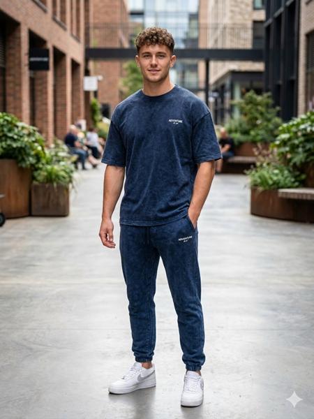 Костюм спорт Moranny (S-2XL) MR1582 navy (лето)