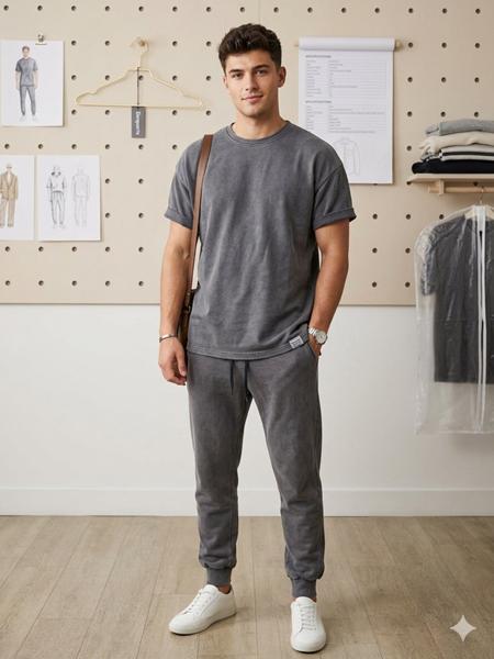 Костюм спорт Moranny (S-2XL) MR1583 grey (лето)