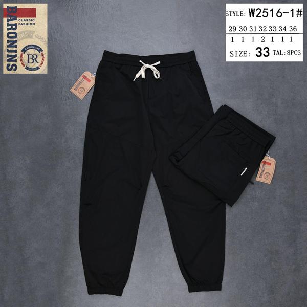 Штаны спорт Baron Jeans (29-36) 2516-1 black (деми)
