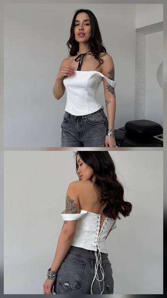 Корсет Alisa Brand (S-XL) 603 white (лето)