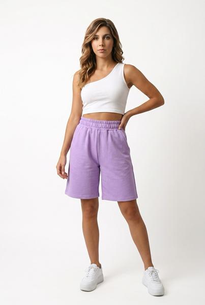 Шорты Sport style (S-XL) 1238 lilac (лето)