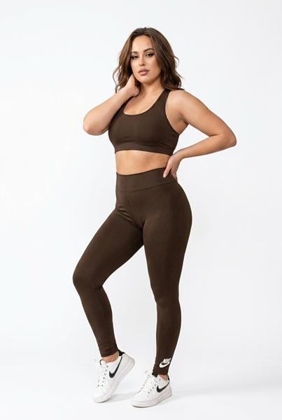Лосины Sport style (XL-4XL) 5000-2 brown (деми)