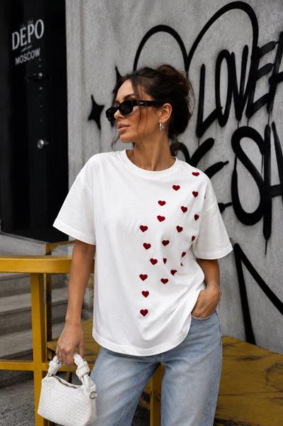 Футболка New Season (S-L) F049 white (лето)