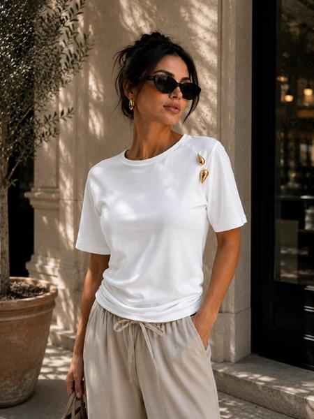 Футболка New Season (S-L) F052 white (лето)