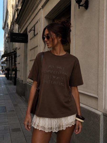 Футболка New Season (S-L) F054 brown (лето)