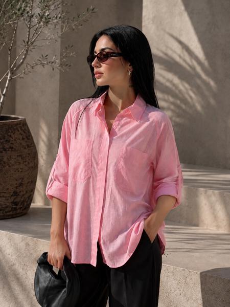 Рубашка New Season (S-L) R001 pink (лето)